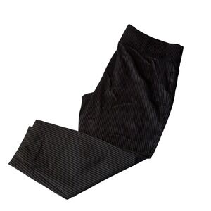 Torrid Womens Black Pinstripe Cropped Pants Size 2x